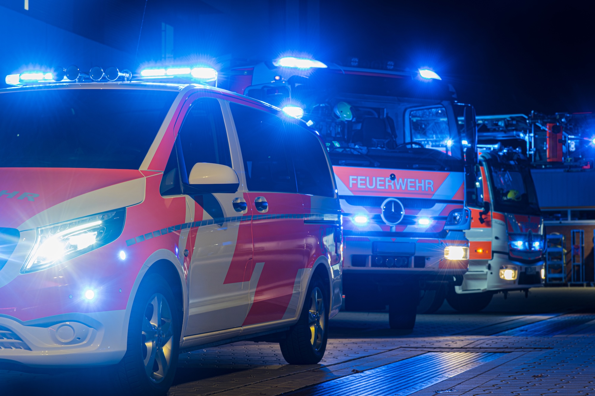 Firefighters in action